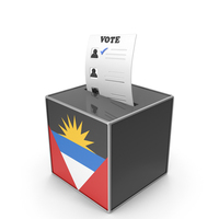Antigua and Barbuda Country Flag Election Vote Box PNG & PSD Images