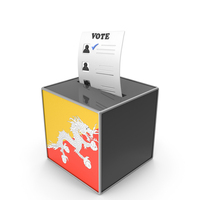 Bhutan Country Flag Election Vote Box PNG & PSD Images