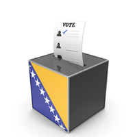 Bosnia and Herzegovina Country Flag Election Vote Box PNG & PSD Images