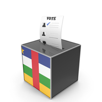 Central African Republic Country Flag Election Vote Box PNG & PSD Images