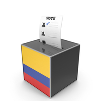 Colombia Country Flag Election Vote Box PNG & PSD Images