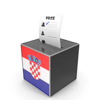 Croatia Country Flag Election Vote Box PNG & PSD Images
