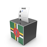Dominica Country Flag Election Vote Box PNG & PSD Images