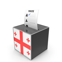 Georgia Country Flag Election Vote Box PNG & PSD Images