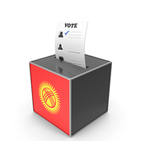 Kyrgyzstan Country Flag Election Vote Box PNG & PSD Images