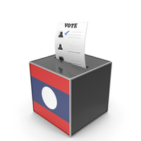 Laos Country Flag Election Vote Box PNG & PSD Images