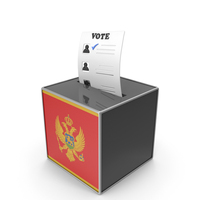 Montenegro Country Flag Election Vote Box PNG & PSD Images