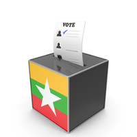 Myanmar Country Flag Election Vote Box PNG & PSD Images