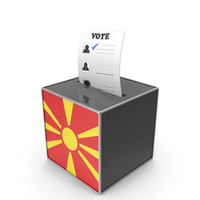 North Macedonia Country Flag Election Vote Box PNG & PSD Images