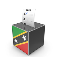 Saint Kitts and Nevis Country Flag Election Vote Box PNG & PSD Images