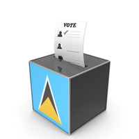 Saint Lucia Country Flag Election Vote Box PNG & PSD Images