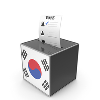 South Korea Country Flag Election Vote Box PNG & PSD Images
