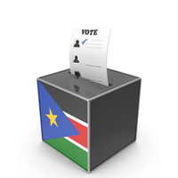South Sudan Country Flag Election Vote Box PNG & PSD Images