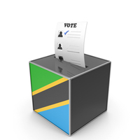Tanzania Country Flag Election Vote Box PNG & PSD Images