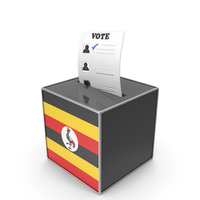 Uganda Country Flag Election Vote Box PNG & PSD Images