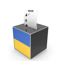 Ukraine Country Flag Election Vote Box PNG & PSD Images