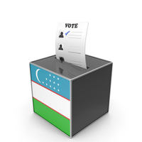 Uzbekistan Country Flag Election Vote Box PNG & PSD Images