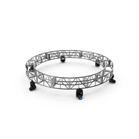 Circular Truss Blue Stage Light System PNG & PSD Images