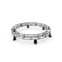 Circular Truss Blue Stage Light System PNG & PSD Images