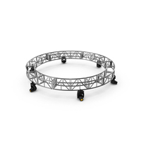 Circular Truss Orange Stage Light System PNG & PSD Images