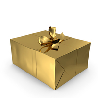 Gift Box Gold PNG & PSD Images
