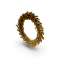 Christmas Wreath Gold PNG & PSD Images