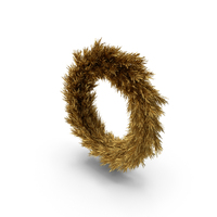 Christmas Wreath Gold PNG & PSD Images
