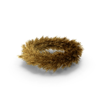 Christmas Wreath Gold PNG & PSD Images
