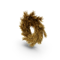 Christmas Wreath Gold PNG & PSD Images