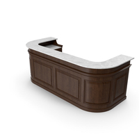 Wood Classic Curved Bar Counter PNG & PSD Images