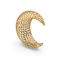 Abstract Crescent Moon Gold PNG & PSD Images