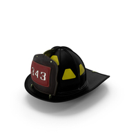 Firefighter Helmet With Number 343 PNG & PSD Images