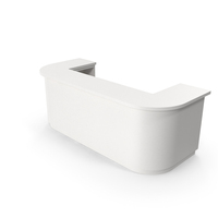 White Minimal Curved Corner Counter Bar PNG & PSD Images