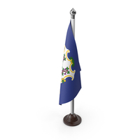 USA States Connecticut Desk Flag PNG & PSD Images