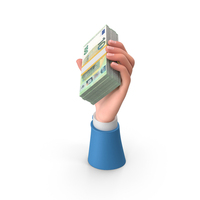 Raising Hand Win Euro 100 Left Hand Money PNG & PSD Images
