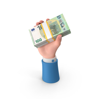 Raising Hand Win Euro 100 Right Hand Money PNG & PSD Images