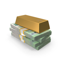 Money Gold Four Buiscuits Euro 100 Money Lot PNG & PSD Images
