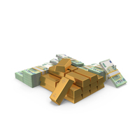 Money Gold Money Euro 100s Lots PNG & PSD Images