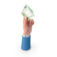 Left Hand Holding Raise Euro 100 Notes Bill PNG & PSD Images