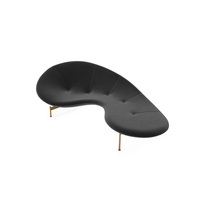 Eda Mame Curved Sofa Bench (Black) PNG & PSD Images