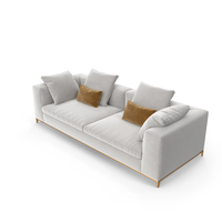 Michel Club Sofa (White) PNG & PSD Images