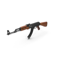 AK-47 Automatic Rifle In Cut PNG & PSD Images