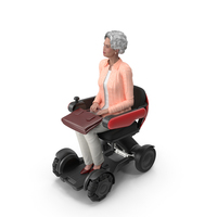 Electric Mobility Chair And Old Lady PNG & PSD Images