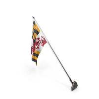 USA States Maryland Wall Flag Stand PNG & PSD Images