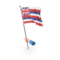 USA States Hawaii Single Hand Hold Flag PNG & PSD Images