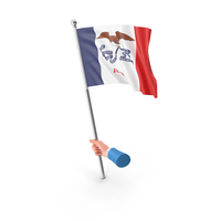 USA States Iowa Single Hand Hold Flag PNG & PSD Images
