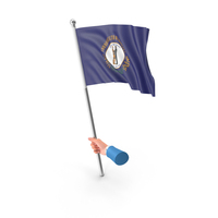 USA States Kentucky Single Hand Hold Flag PNG & PSD Images