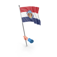 USA States Missouri Single Hand Hold Flag PNG & PSD Images