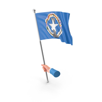 USA States Northern Mariana Islands Single Hand Hold Flag PNG & PSD Images