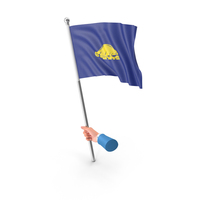 USA States Oregon Back Single Hand Hold Flag PNG & PSD Images